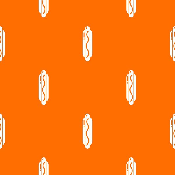 Hot dog pattern vector orange