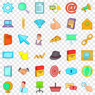 Çalışma zamanı Icons set, karikatür tarzı