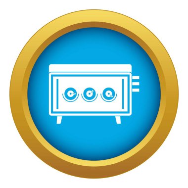 Cd changer mavi simge vektör izole