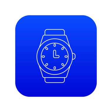 Kol saati mavi simge vektör