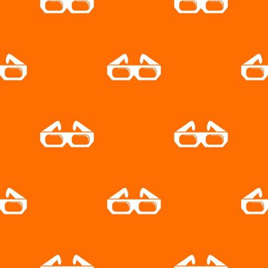 3D gözlük desen vektör turuncu