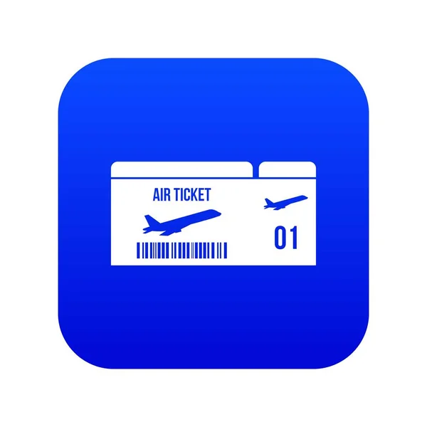 Havayolu boarding pass simgesi dijital mavi — Stok Vektör