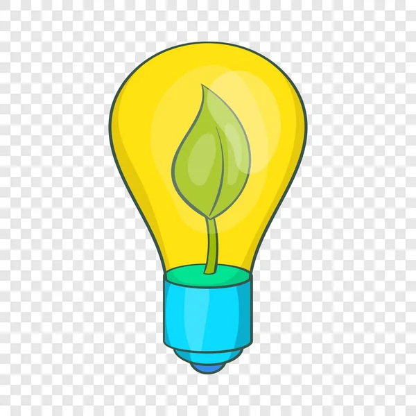 Icône d'ampoule Eco, style dessin animé — Image vectorielle