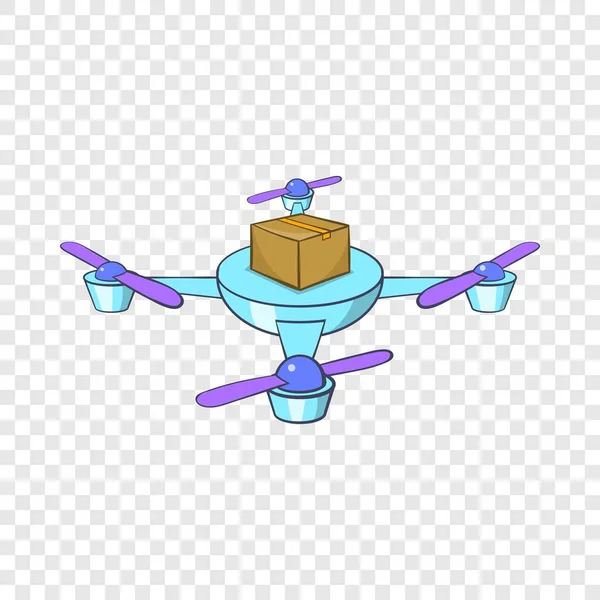 Quadcopter ikona, stylu cartoon — Wektor stockowy