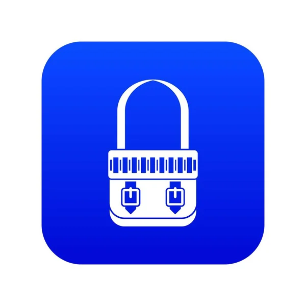 Shoulder bag icon digital blue — Stock Vector