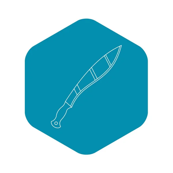 Icono de cuchillo torcido, estilo de contorno — Vector de stock