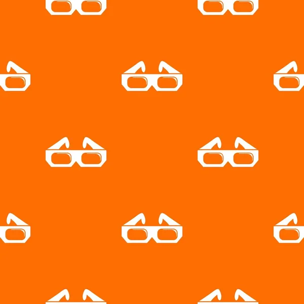 3d gafas patrón vector naranja — Vector de stock