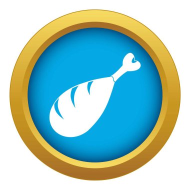 Kemik simgesi mavi vektör izole