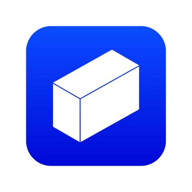 Çimento blok simgesi mavi vektör