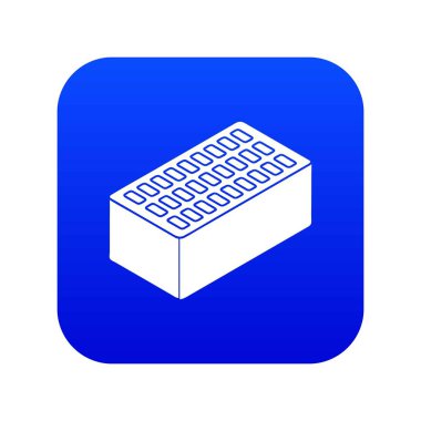 Tuğla simge mavi vektör