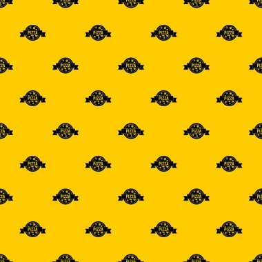 Pizza etiketi ile şerit tasarlamak vektör