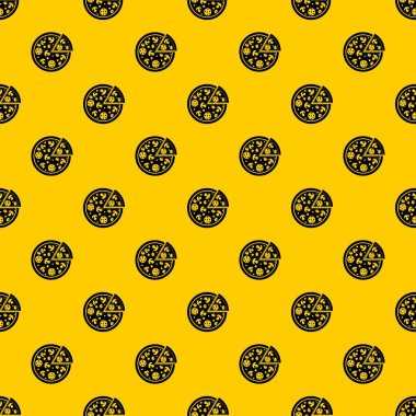Lezzetli İtalyan Pizza kaldırdı dilim bir desen vektör