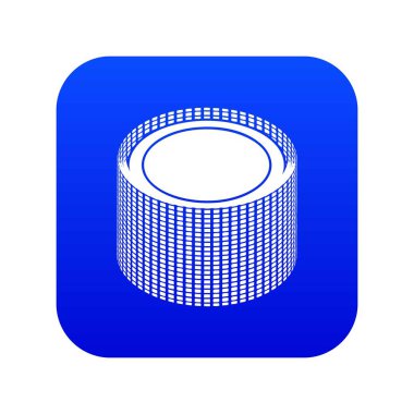 Bina rulo net simge mavi vektör