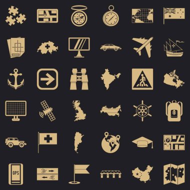 GPS Icons set, basit tarzı