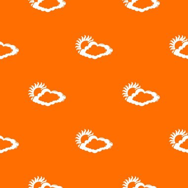 Bulut güneş desen vektör turuncu