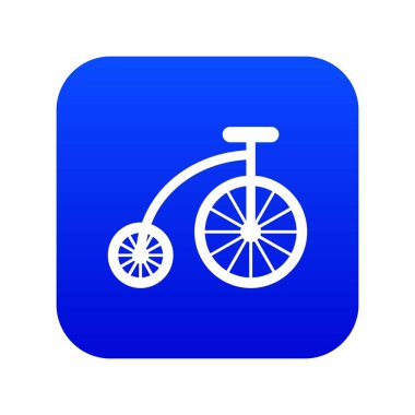 Çocuk Bisiklet simgesi dijital mavi