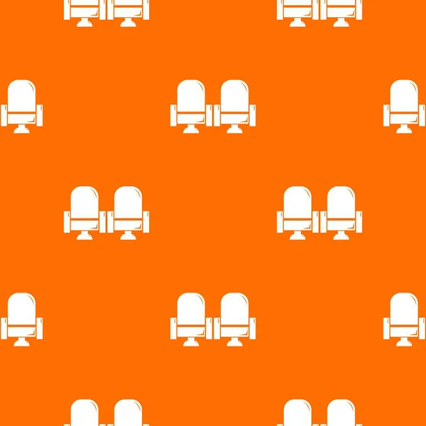 Seat theater pattern vector orange — Stock Vector