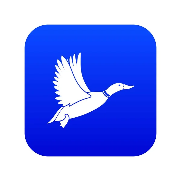 Icono de pato azul digital — Vector de stock