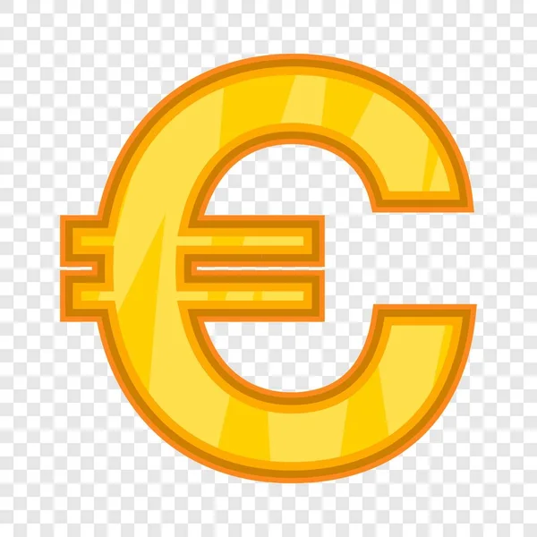 Icône Euro, style dessin animé — Image vectorielle
