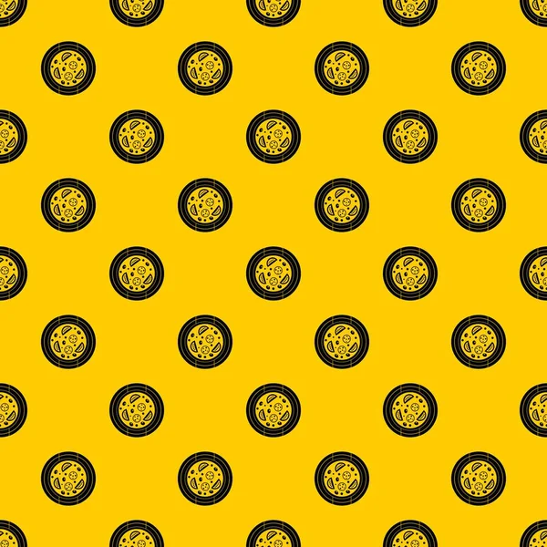 Sosis, domates ve zeytin deseni vektör ile pizza