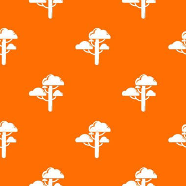 Bulut ağacı desen vektör turuncu