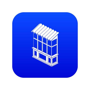 Sovyet balkon simgesi mavi vektör