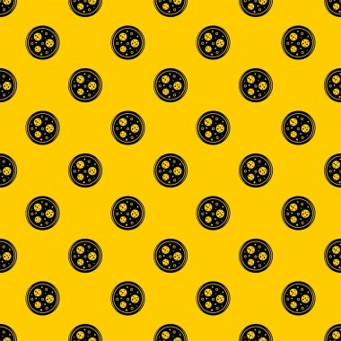 Sosis ve zeytin tasarlamak vektör ile lezzetli pizza