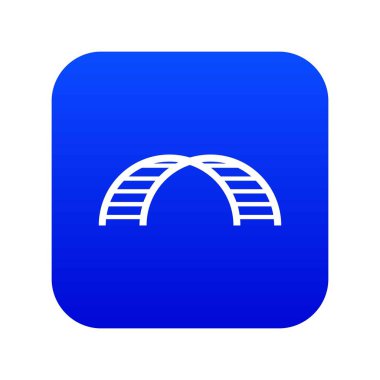 Tırmanma merdivenleri simgesi dijital mavi