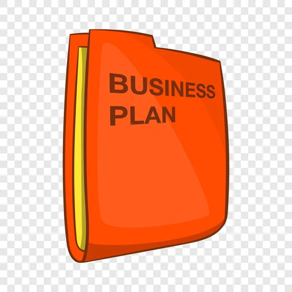 Businessplan-Ikone, Cartoon-Stil — Stockvektor