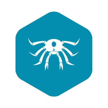 Deniz ürünleri simgesi, basit tarzı Yengeç