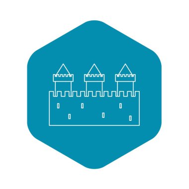 Ortaçağ surlarının simgesi, anahat stili