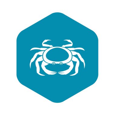 Deniz ürünleri Yengeç simgesi, basit tarzı