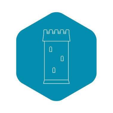 Eski savaş Kulesi simgesi, anahat stili