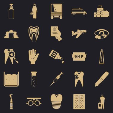 Doktor Icons set, basit tarzı