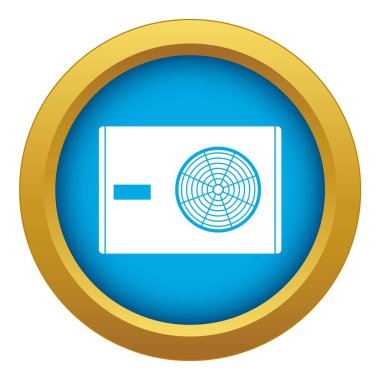 Klima açık kompresör simge mavi vektör izole