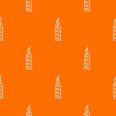 Uzun mum deseni vektör turuncu