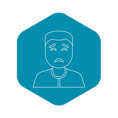 Erkek avatar profil simgesi, anahat stili