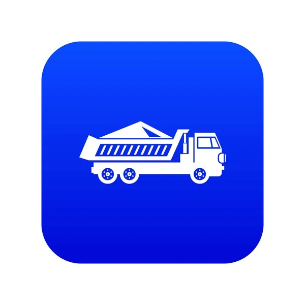 Dump track icoon digitale blauw — Stockvector