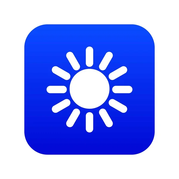 Icono del sol azul digital — Archivo Imágenes Vectoriales