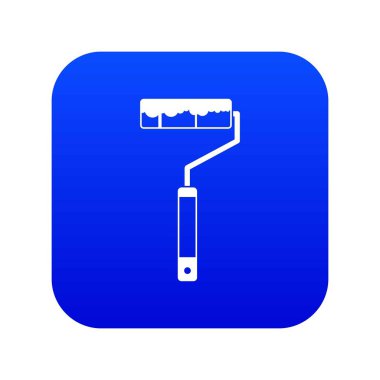 Boya rulo simgesi dijital mavi