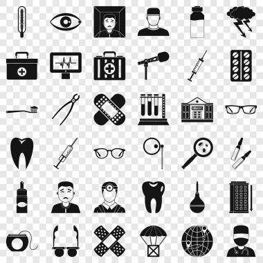 Doktor Icons set, basit tarzı