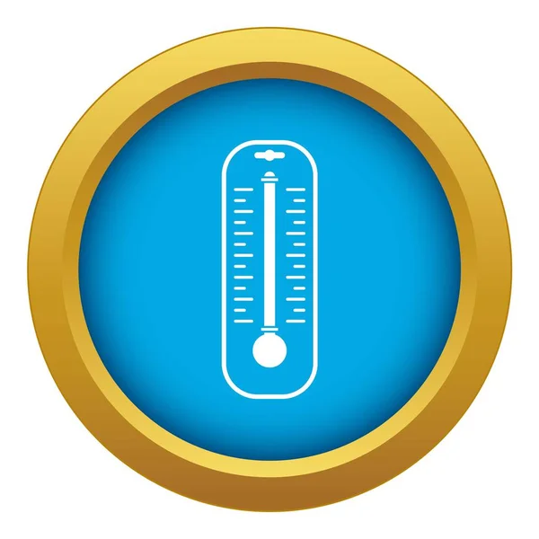 Thermometer icon blue vector isolated — Stock Vector