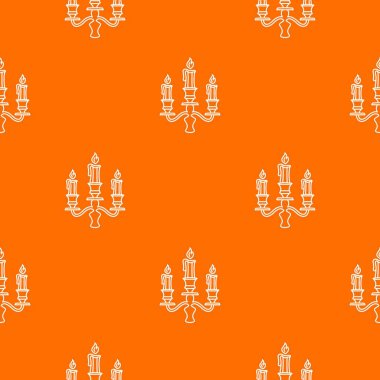 Şamdanlar mum desen vektör turuncu