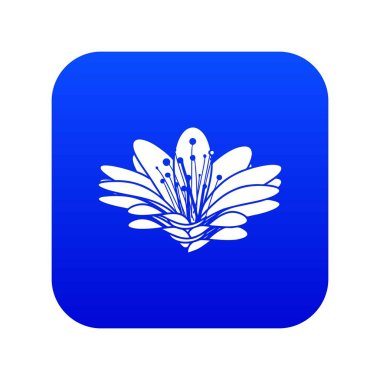 Çiçek simgesi mavi vektör