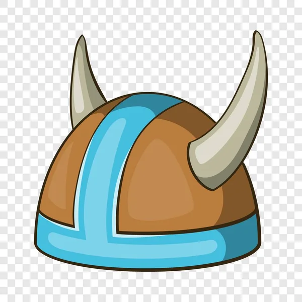 Icono de casco vikingo sueco, estilo de dibujos animados — Vector de stock