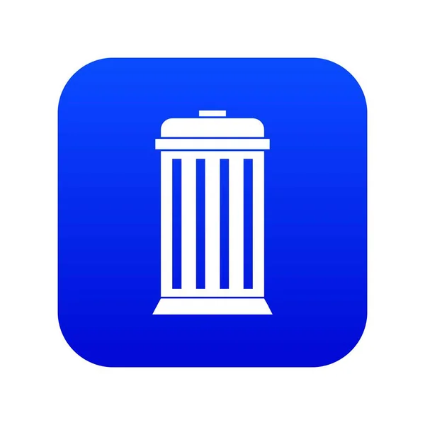 Trash can icon digitale blauw — Stockvector