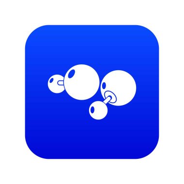 Moda küpe mavi simge vektör