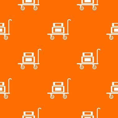 Otel arabası desen vektör turuncu