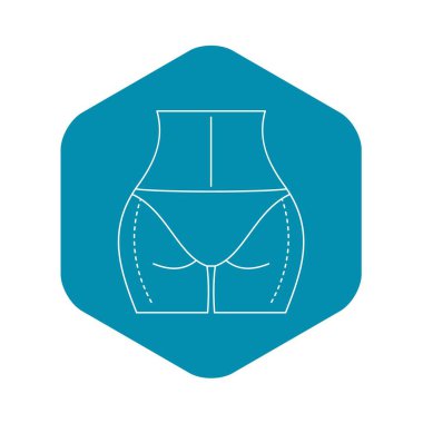 kadın vücut yağ aldırma operasyonu simgesi için hazır