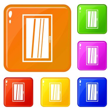 Kapalı beyaz pencere simgeleri vektör rengini ayarlama